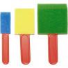 4011569023382 - 3 PINCEAUX PLATS MOUSSE ASSORTIS