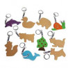 3700773313136 - 10 PORTE-CLÉS ANIMAUX ASSORTIS BOIS