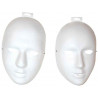 3471051717105 - 10 MASQUES BLANCS VISAGE ADULTE