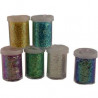 3700043006591 - 6 SALI?RES 17G PAILLETTES LONGUES COLORIS ASSORTIS