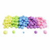 3701385300323 - 200 POMPONS PASTELS TAILLES ET COLORIS ASSORTIS