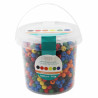 3701385300330 - 1 100 PERLES BOIS RONDES 10MM COLORIS ASSORTIS