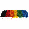 3701385300330 - 1 100 PERLES BOIS RONDES 10MM COLORIS ASSORTIS