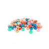 8428885479346 - 1 000 PERLES CASSIS PLASTIQUE COLORIS PASTEL ASSORTIS