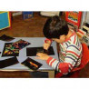3700043099609 - 10 CARTES À GRATTER 15X21CM VITRAIL/MULTICOLORE