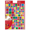 8410782135302 - 756 GOMMETTES CARR?ES M?TALLIS?ES TAILLES ET COLORIS ASSORTIS