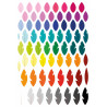 3609510911829 - 1320 GOMMETTES PLUMES COLORIS ASSORTIS