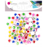 3701385300811 - 100 YEUX MOBILES RONDS COULEURS ADHESIFS Ø10MM ASSORTIS