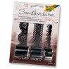 4001868047219 - 3 BORDURES VELOURS ADHÉSIVES NOIRES FOLKLORE