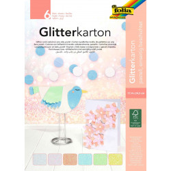4001868107838 - 6F CARTON PAILLETT? PASTELS 17,4X24,5CM ASSORTIS