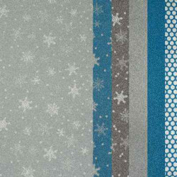 3134725018310 - 6 FEUILLES ADHESIVES PAILLETEES 24X32CM GIVRES