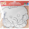 4001868043129 - 6 MASQUES CARTON ANIMAUX ASSORTIS