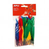 8428885386675 - 60 PLUMES INDIEN 13CM COLORIS ASSORTIS