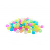 8428885479377 - 1 000 PERLES CASSIS PLASTIQUE PHOSPHORESCENTS ASSORTIS