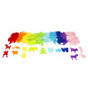 3701385301726 - 150 ANIMAUX ET OBJETS EN FEUTRINE ADHÉSIVE ASSORTIS