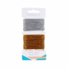 3701385301528 - FILS PAILLETÉ OR ET ARGENT 2 BOBINES 10M