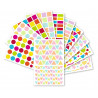 3609510910648 - 384 GOMMETTES GÉOMÉTRIQUES PASTEL ET VIVES ASSORTIES
