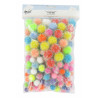 8428885450208 - 200 POMPONS IRISÉS TAILLES ET COULEURS ASSORTIES