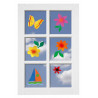 4001868455496 - PAPIER ELECTROSTATIQUE TRANSPARENT POUR VITRAIL 23X33CM 10F COLORIS ASSORTIS