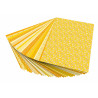 4001868040005 - 30F PAPIER IMPRIMES 24X32CM MOTIFS BASICS JAUNE