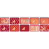 4001868040012 - 30F PAPIER IMPRIMES 24X32CM MOTIFS BASICS ROUGE