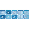 4001868040036 - 30F PAPIER IMPRIMES 24X32CM MOTIFS BASICS BLEU