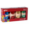 8410782184003 - 4 ROULEAUX 2256 GOMMETTES RONDES 33MM MÉTALLISÉES ASSORTIES