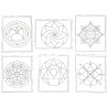 8436048100051 - 6 CARTES AUTOCOLLANTES À DÉCORER THÈME MANDALA
