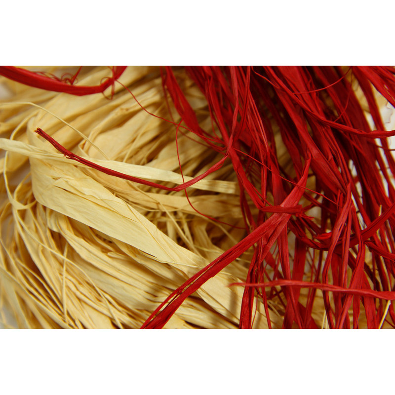 Fil Raphia Naturel Bordeaux - Bobine De 25 G, Parfait Pour Décoration Bucolique Et Loisirs Créatifs - 10