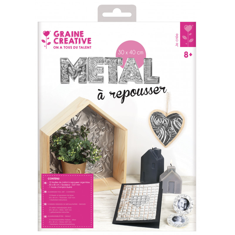 3532437004711 - 10F M?TAL ? REPOUSSER 400X300MM ARGENT