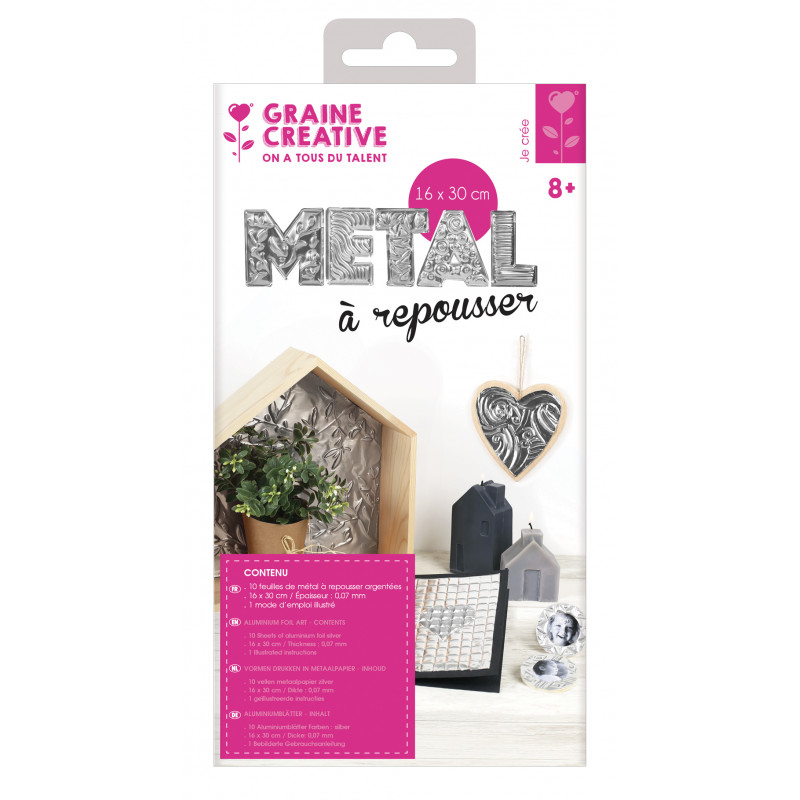 3532437004704 - 10F M?TAL ? REPOUSSER 300X160MM ARGENT