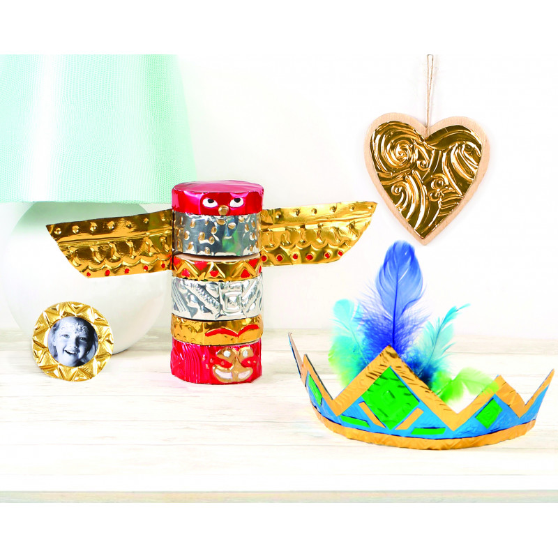 3532437004919 - 10F M?TAL ? REPOUSSER 290X185MM DOUBLE FACE OR/ARGENT