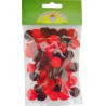 3532434400165 - 45 POMPONS ROUGES 15MM