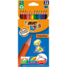 3086128020110 - KIDS ÉVOLUTION 12 ÉTUIS DE 12 CRAYONS COULEURS ASSORTIS DONT 3 OFFERTES