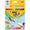 3086124001632 - KIDS ÉVOLUTION TRIANGLE 12 CRAYONS COULEURS ASSORTIS