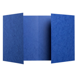 PROTÈGE-CAHIER CARTON 17X22 2 RABATS 225GR  BLEU