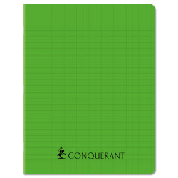 1 CAHIER PP VERT 17X22 96P SEYES 70G PIQURE
