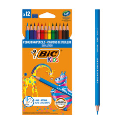 3086128020110 - KIDS ÉVOLUTION 12 ÉTUIS DE 12 CRAYONS COULEURS ASSORTIS DONT 3 OFFERTES