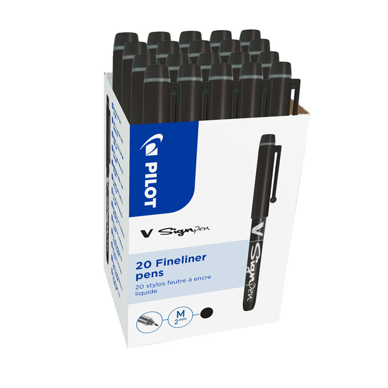3131910424796 - V SIGN-PEN VALUE PACK 16+4 FEUTRE ÉCRITURE NOIR