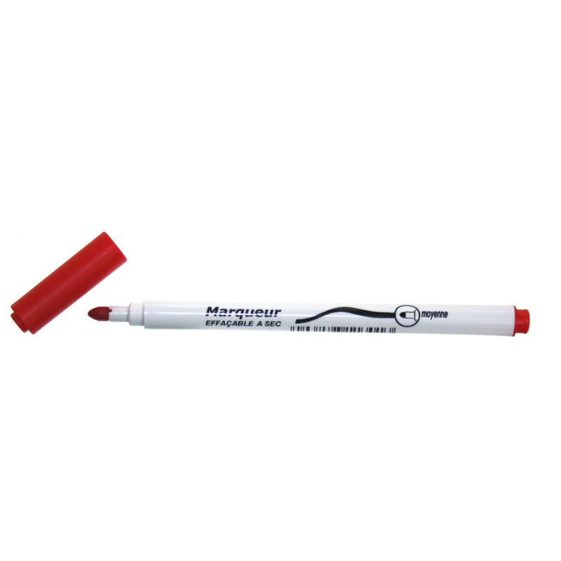 9006288002171 - 10 FEUTRES TABLEAU BLANC MOYEN ROUGE 1ER PRIX