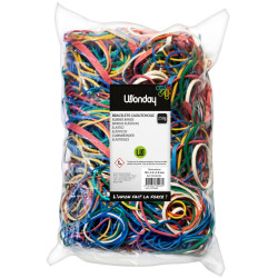3701254706225 - 250G BRACELETS CAOUTCHOUC COLORIS ET TAILLES ASSORTIS