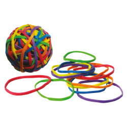 3701254709561 - BOULE 70G ÉLASTIQUES COLORIS FLUO ASSORTIS