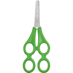 3701254702548 - CISEAUX PÉDAGOGIQUE 4 ANNEAUX BOUTS RONDS 13CM AMBIDEXTRE