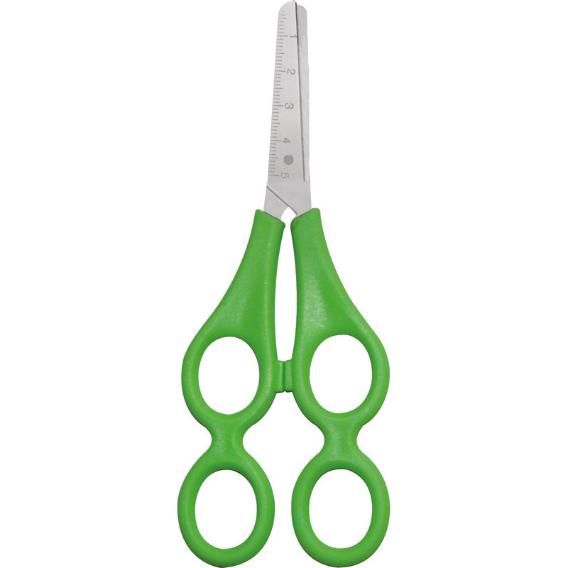 3701254702548 - CISEAUX PÉDAGOGIQUE 4 ANNEAUX BOUTS RONDS 13CM AMBIDEXTRE