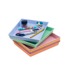 8425901211935 - LOT 6 PLATEAUX COULEURS PASTEL ASSORTIES