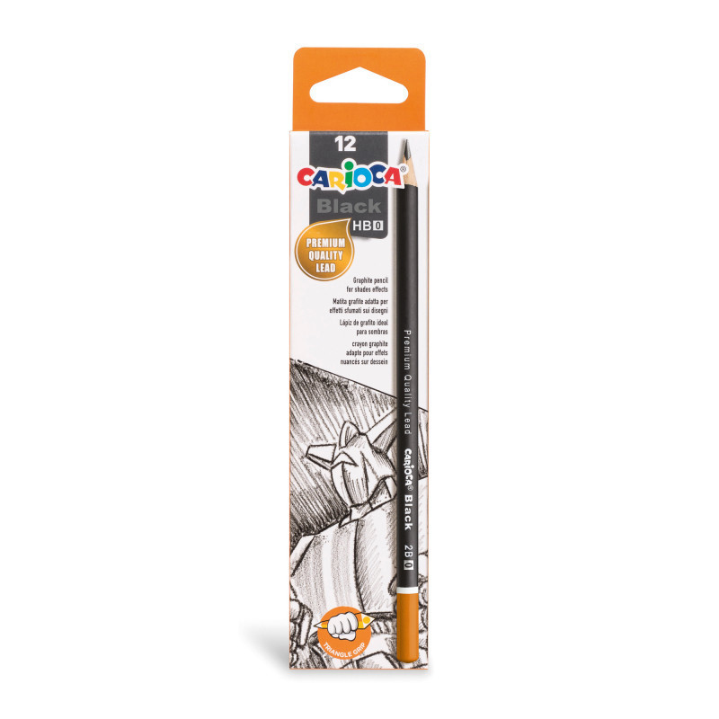 8003511429317 - BLACK PENCILS 2B 12 CRAYONS GRAPHITE