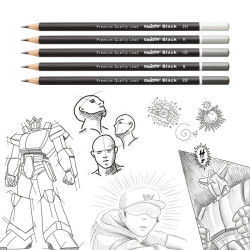 8003511429317 - BLACK PENCILS 2B 12 CRAYONS GRAPHITE