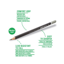 8003511429287 - BLACK PENCILS 2H 12 CRAYONS GRAPHITE