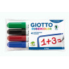 8000825413704 - GIOTTO ROBERCOLOR OGIVE LARGE POCHETTE 4 MARQUEURS ASSORTIS