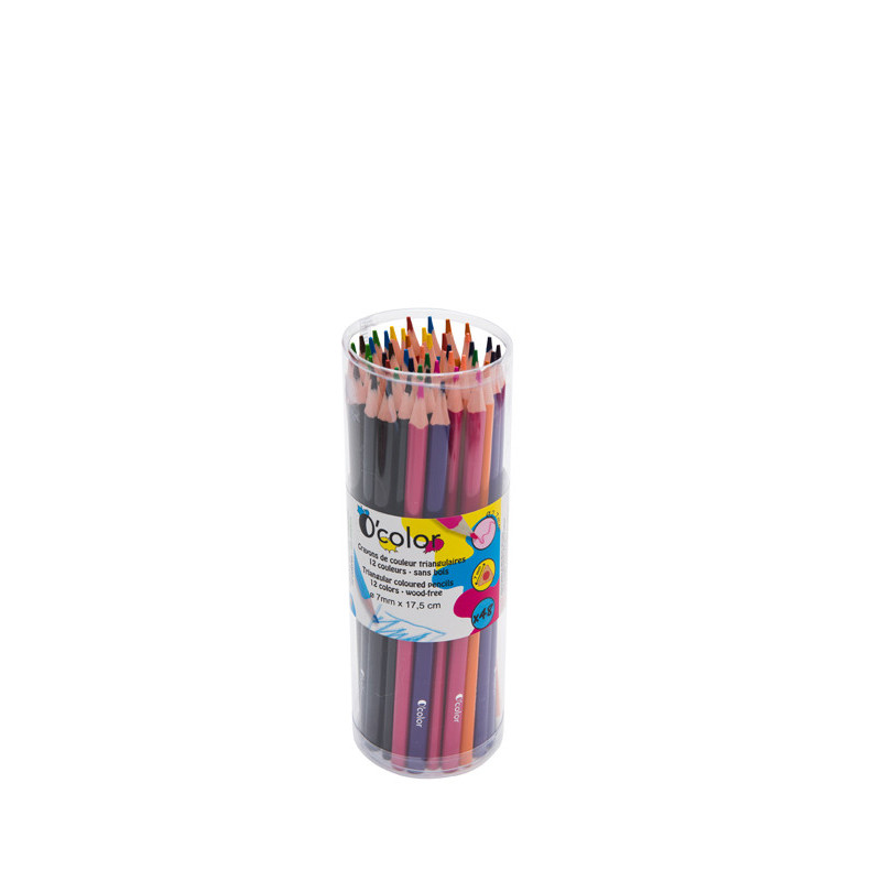 3700773318520 - POT 48 CRAYONS DE COULEURS COLORIS ASSORTIS
